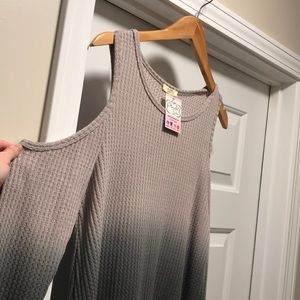 NWT Ombré Cold Shoulder Boutique Shirt